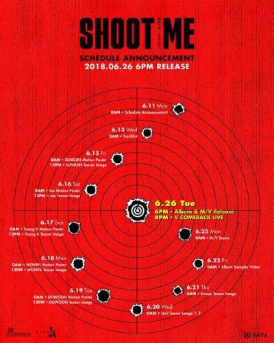 DAY6が26日新しいミニアルバム「Shoot Me：Youth Part 1」でカムバック！