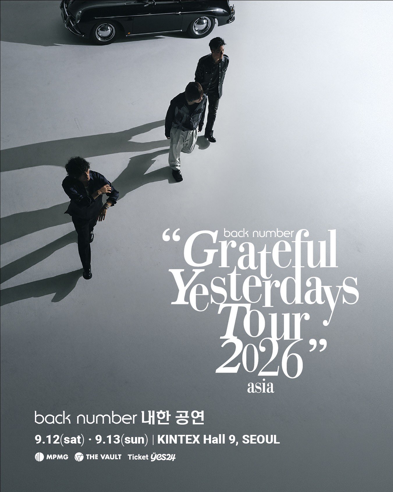 back number &ldquo;Grateful Yesterdays Tour 2026&rdquo; in Seoul